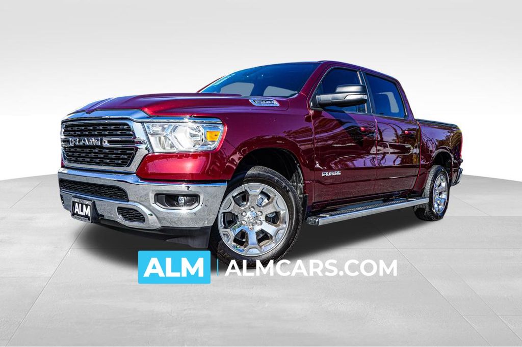 Delmonico Red Pearlcoat 2022 RAM 1500 Big Horn Crew Cab 4WD Pickup Truck Four-Wheel Drive 8-Speed Automatic