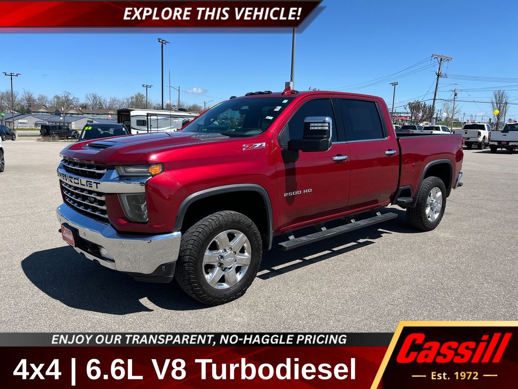 Cajun Red Tintcoat 2020 Chevrolet Silverado 2500HD LTZ Crew Cab 4WD Pickup Truck Four-Wheel Drive Automatic