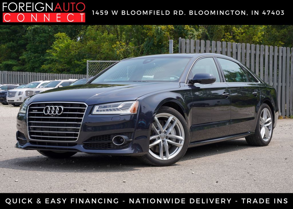 Moonlight Blue Metallic 2017 Audi A8 Sedan All-Wheel Drive 8-Speed Automatic