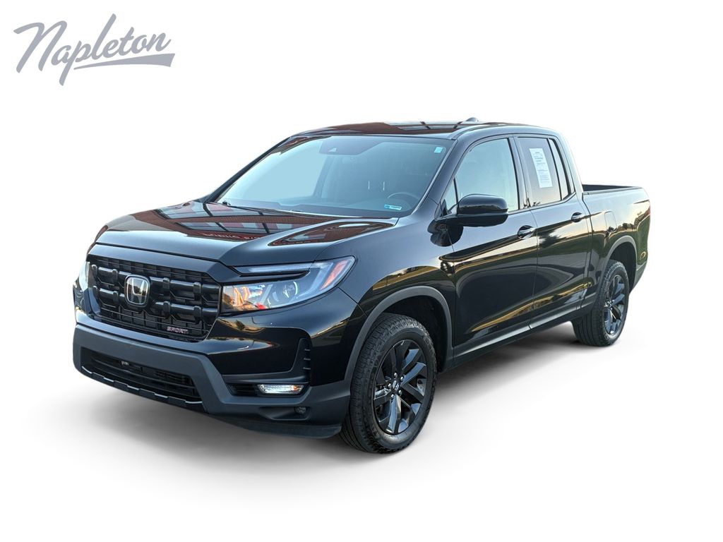 Crystal Black Pearl 2024 Honda Ridgeline Pickup Truck All-Wheel Drive 9-Speed Automatic