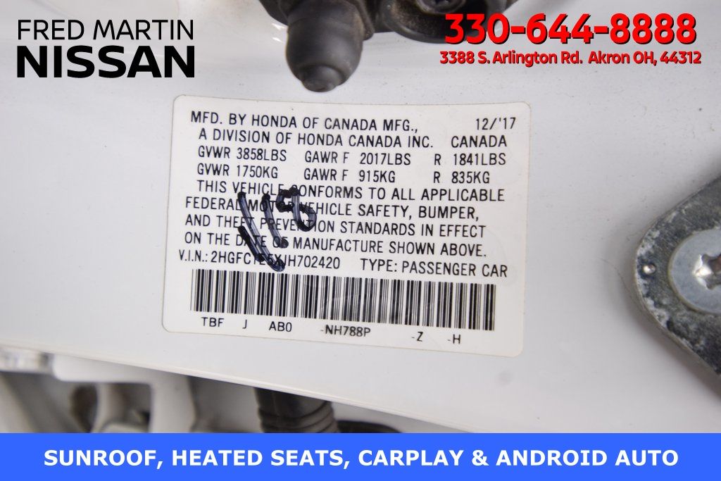 used 2018 Honda Civic car, priced at $20,997