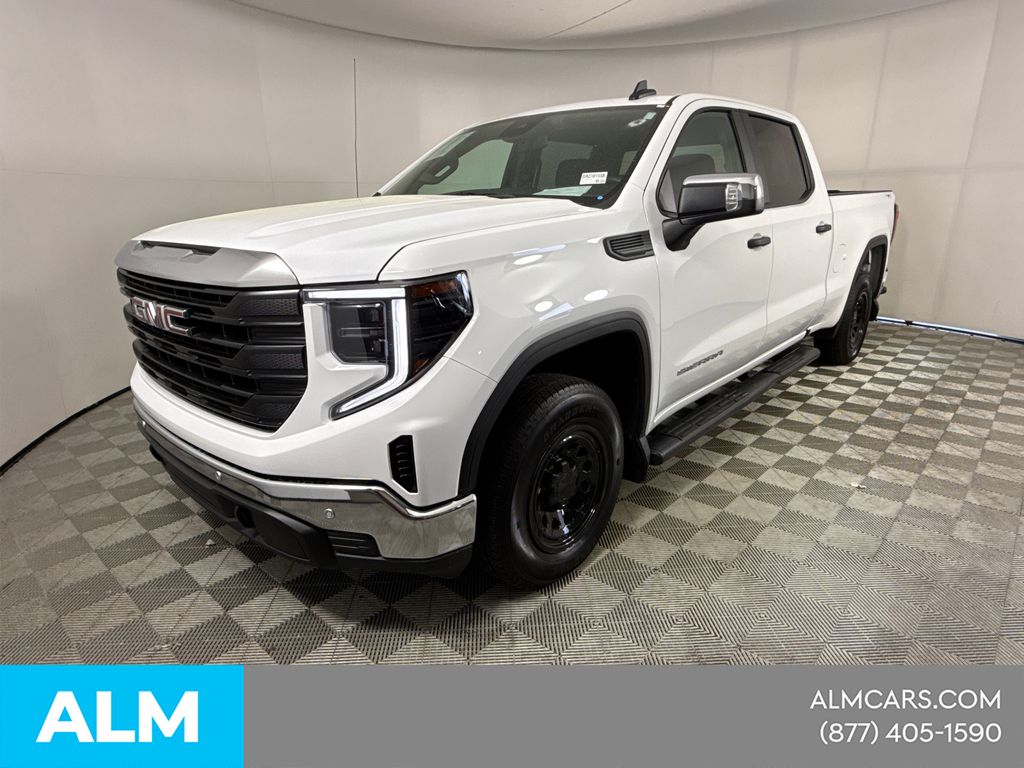 Summit White 2024 GMC Sierra 1500 Pro Crew Cab 4WD Pickup Truck Four-Wheel Drive Automatic