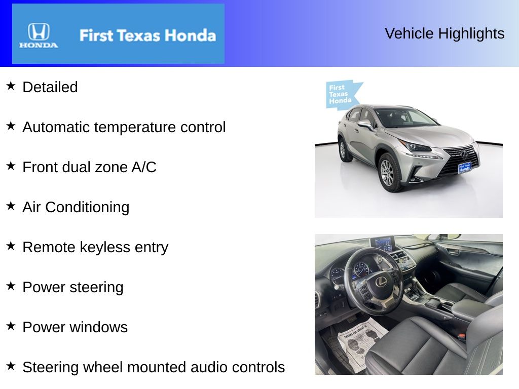 Used Car 2019 Lexus Nx  For Sale Under $20,000 In Austin, Texas