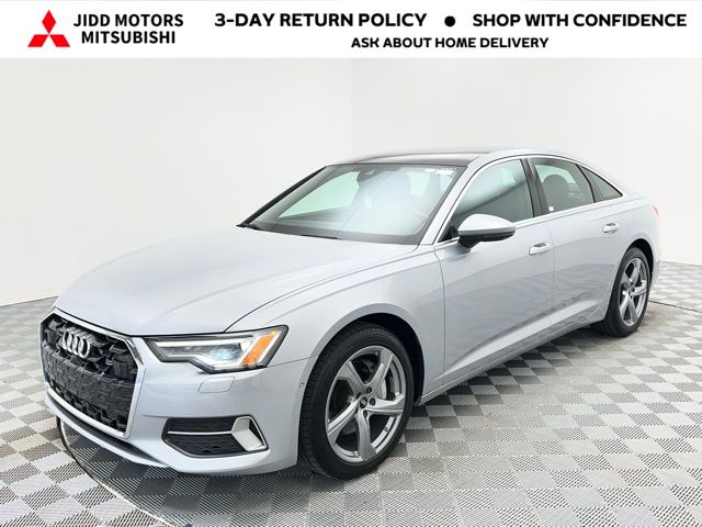 Silver 2024 Audi A6 quattro Premium Plus 45 TFSI Sedan All-Wheel Drive 7-Speed Automatic