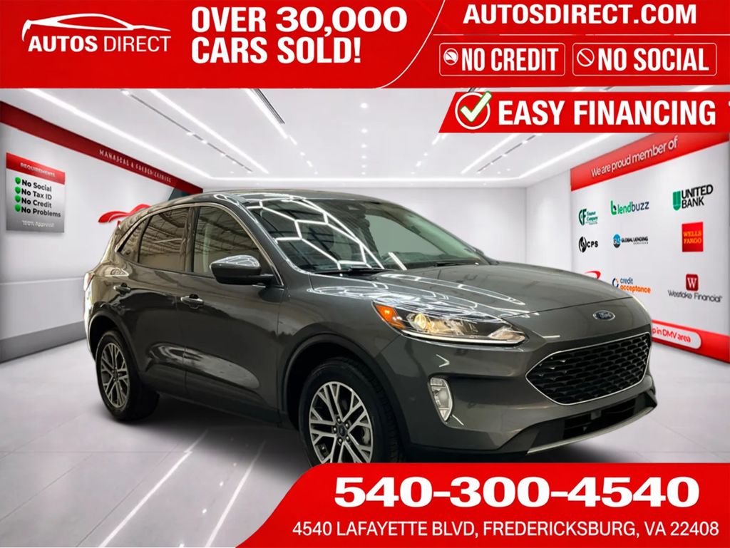 Gray Metallic 2022 Ford Escape Hybrid SEL AWD SUV / Crossover All-Wheel Drive Continuously Variable Transmission