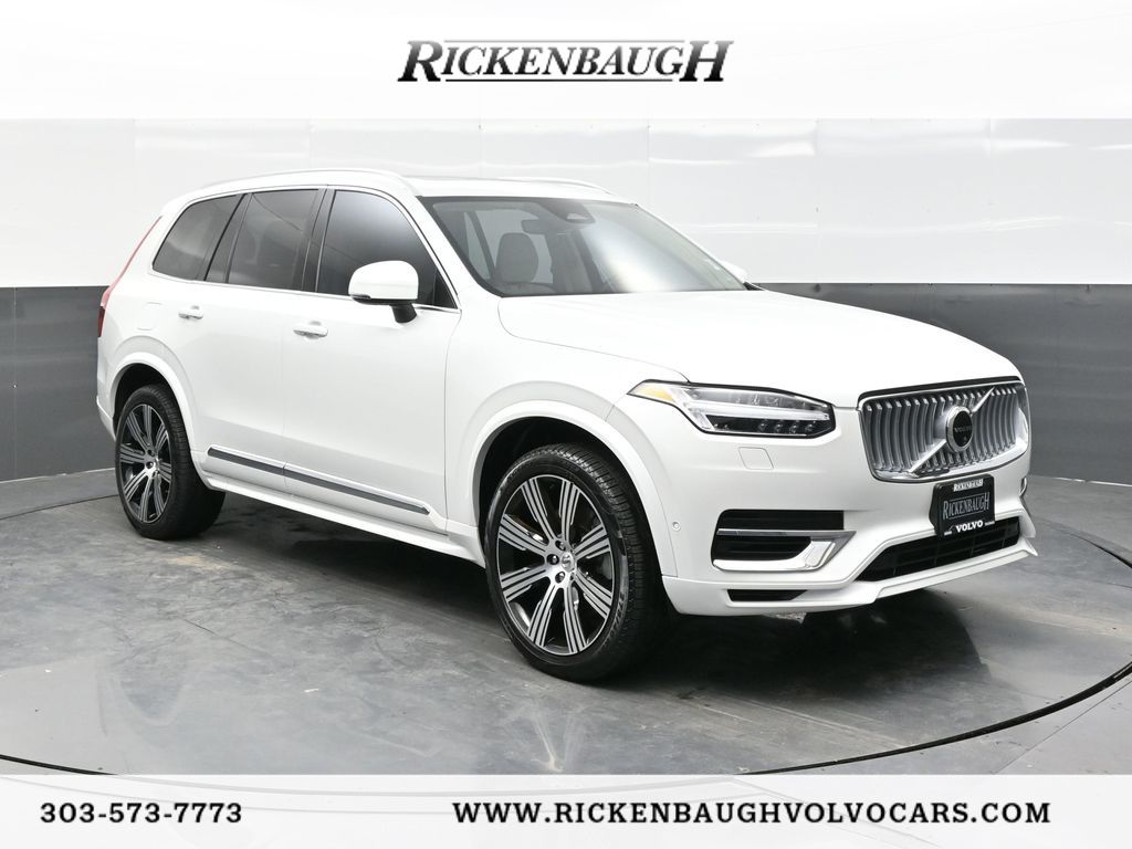 Crystal White 2025 Volvo XC90 Recharge T8 Plus Bright Theme 7-Passenger eAWD SUV / Crossover All-Wheel Drive Automatic
