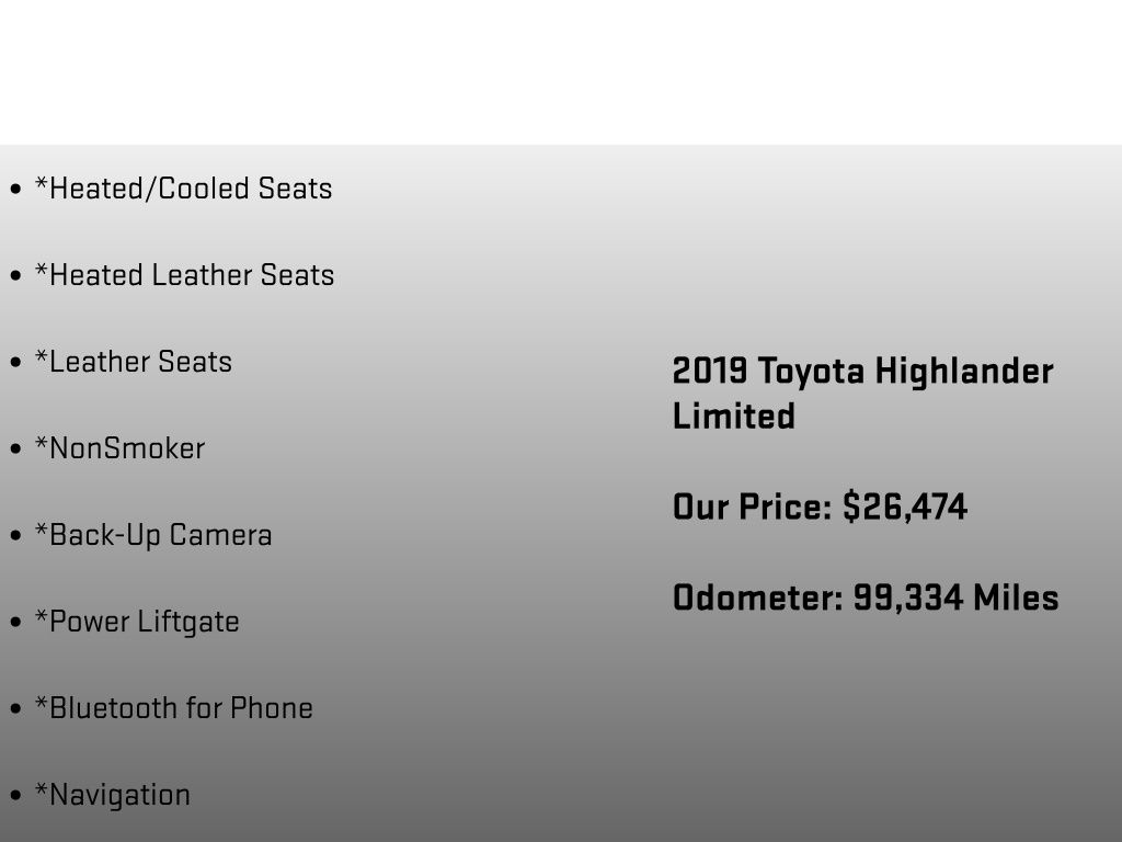 2019 Toyota Highlander Limited Black at Subaru and VW of Moon Township