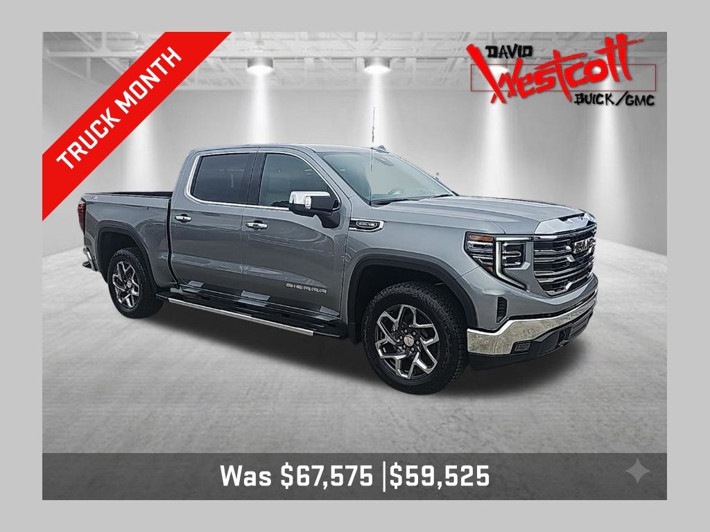 Sterling Metallic 2026 GMC Sierra 1500 SLT Crew Cab 4WD Pickup Truck Four-Wheel Drive Automatic