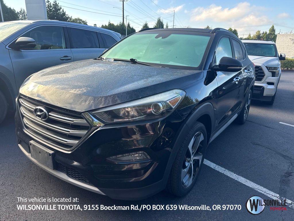 Black Noir Pearl 2018 Hyundai Tucson SUV / Crossover All-Wheel Drive 7-Speed Automatic