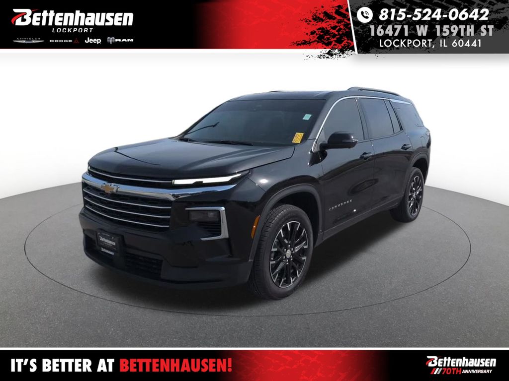 Black Metallic 2025 Chevrolet Traverse LT AWD SUV / Crossover Four-Wheel Drive 8-Speed Automatic