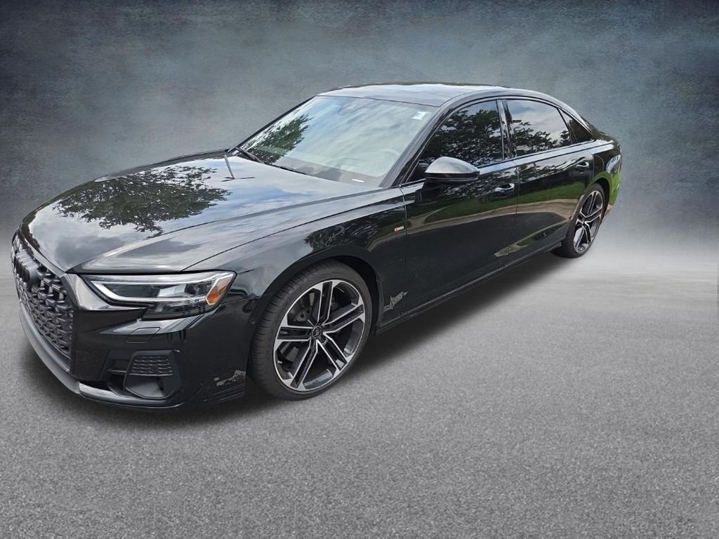 Black Metallic 2025 Audi A8 Sedan All-Wheel Drive 8-Speed Automatic
