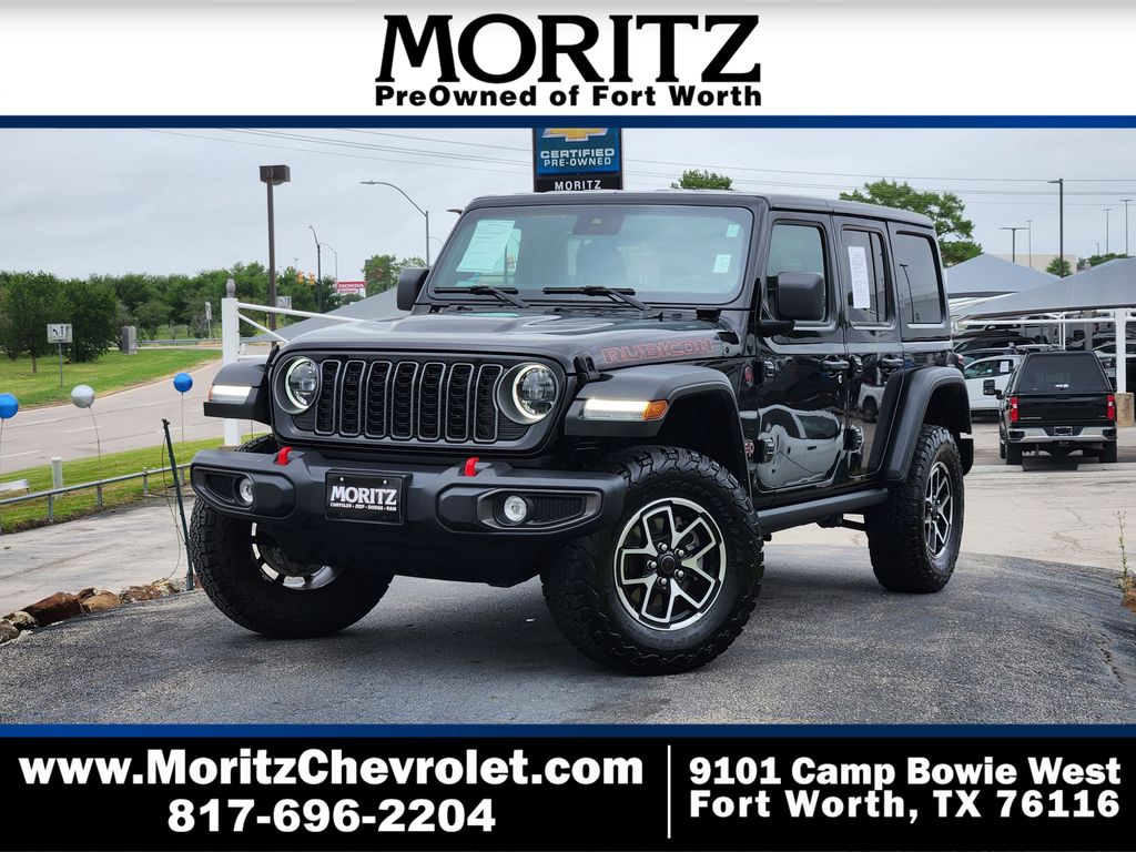 Black Clearcoat 2025 Jeep Wrangler Rubicon 4-Door 4WD SUV / Crossover Four-Wheel Drive 8-Speed Automatic
