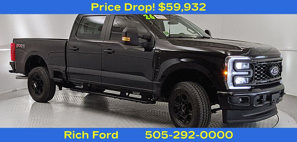 Agate Black Metallic 2026 Ford F-250 Super Duty XL Crew Cab 4WD Pickup Truck Four-Wheel Drive Automatic