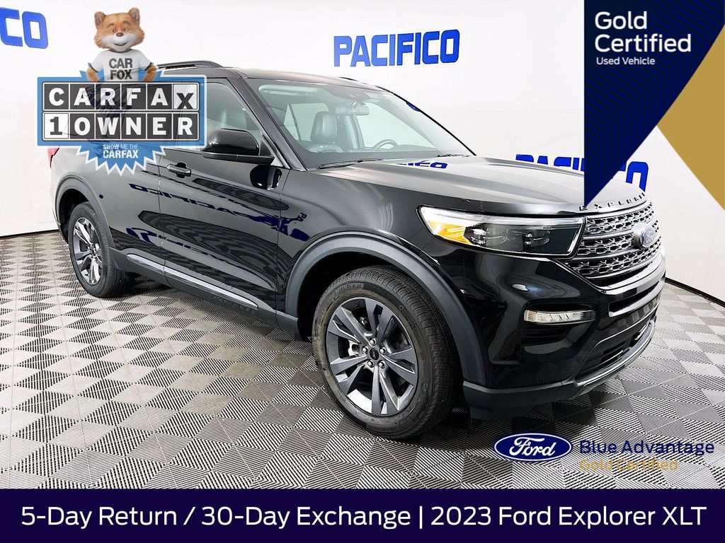 Black Metallic 2023 Ford Explorer XLT AWD SUV / Crossover All-Wheel Drive Automatic