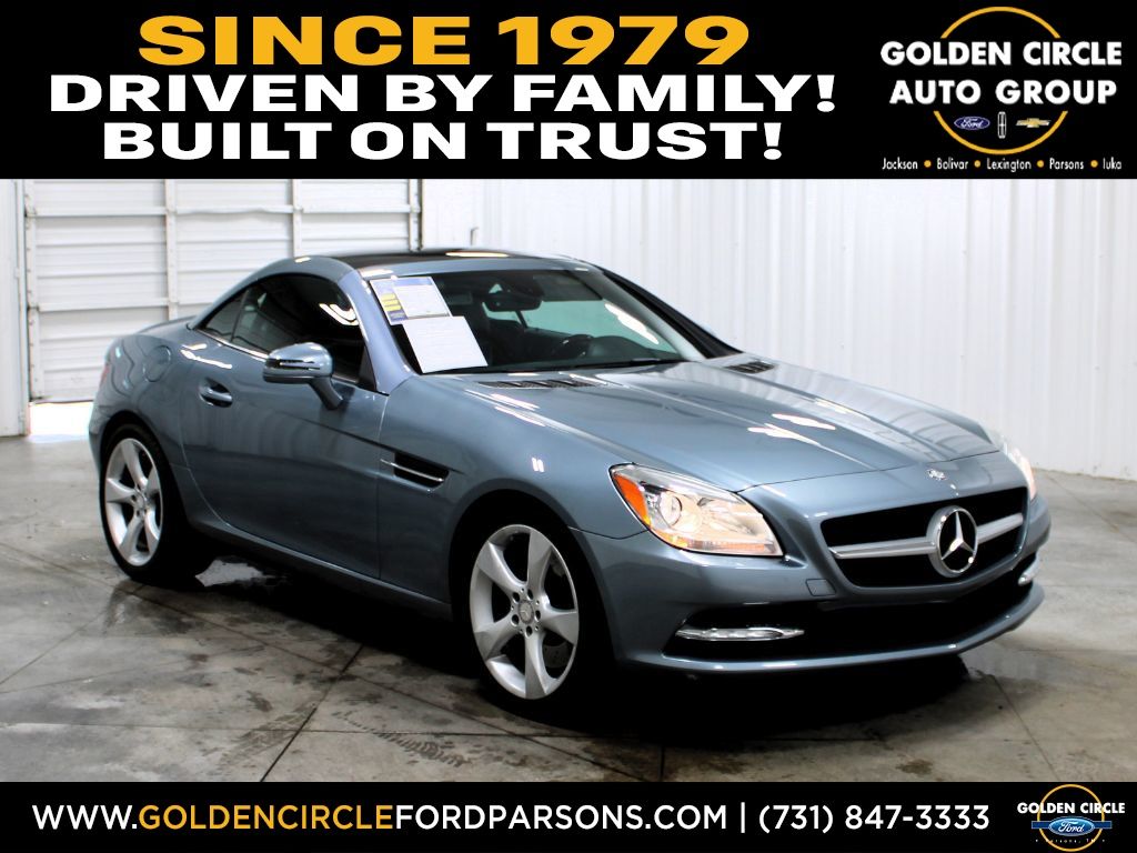 Lunar Blue Metallic 2012 Mercedes-Benz SLK Convertible Rear-Wheel Drive 7-Speed Automatic