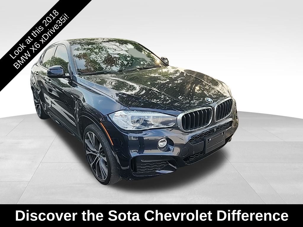 Carbon Black Metallic 2018 BMW X6 SUV / Crossover All-Wheel Drive 8-Speed Automatic