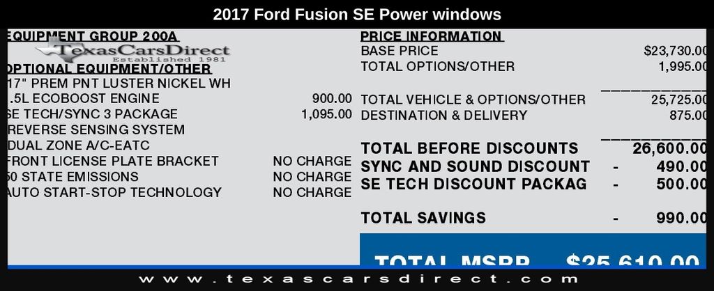 2017 Ford Fusion SE photo