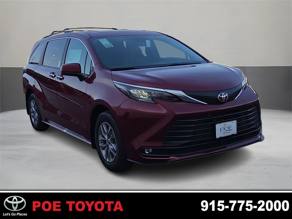 Red 2026 Toyota Sienna Minivan Front-Wheel Drive Continuously Variable Transmission