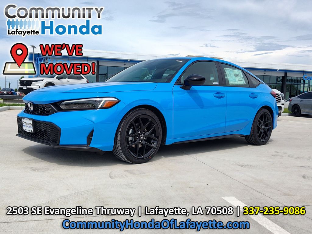 Boost Blue Pearl 2026 Honda Civic Hatchback Hatchback Front-Wheel Drive Continuously Variable Transmission