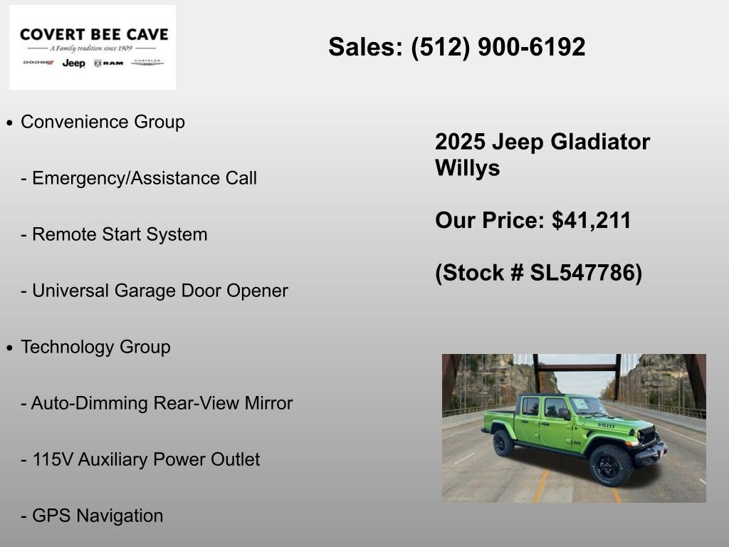 New Car 2025 Jeep Gladiator  For Sale Under $50,000 In Austin, Texas