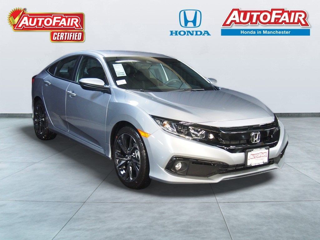 Lunar Silver Metallic 2021 Honda Civic Sedan Front-Wheel Drive Continuously Variable Transmission