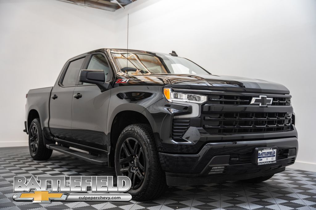 Black 2024 Chevrolet Silverado 1500 RST Crew Cab 4WD Pickup Truck Four-Wheel Drive Automatic