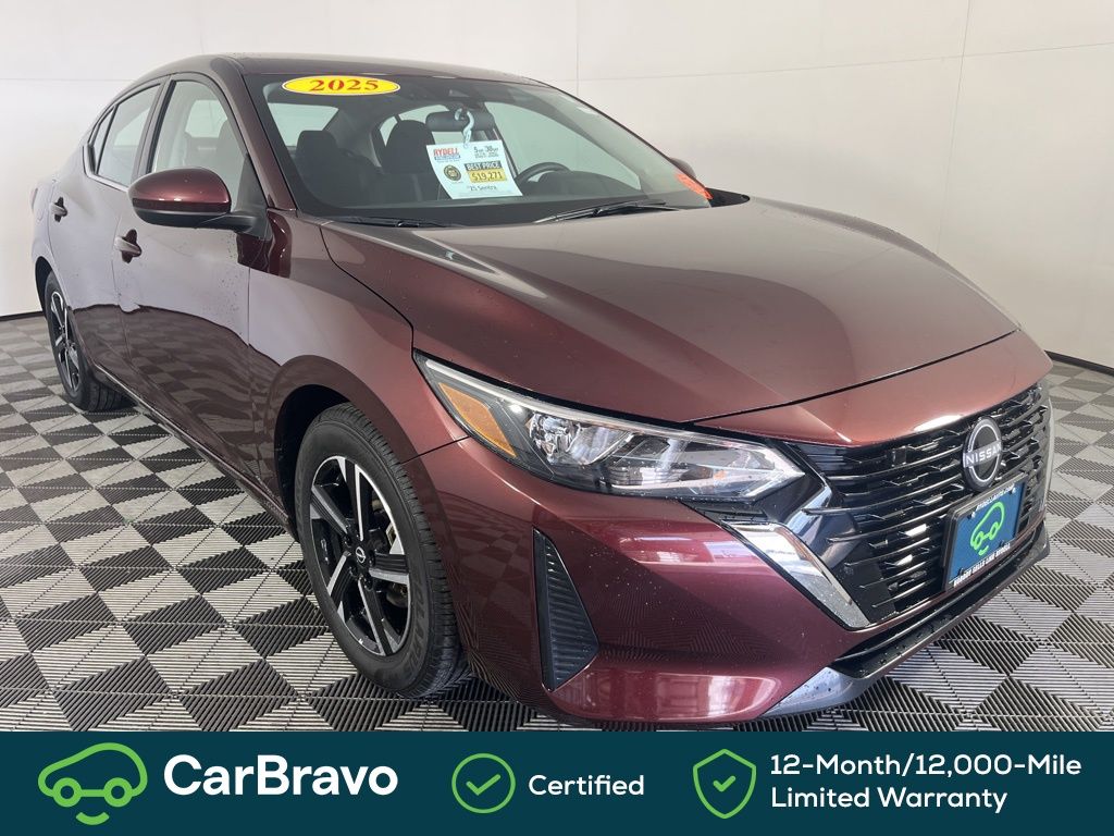 Rosewood Metallic 2025 Nissan Sentra SV FWD Sedan Front-Wheel Drive Continuously Variable Transmission