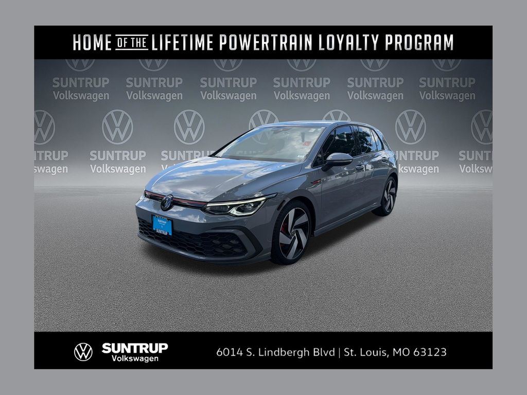 Moonstone Gray 2024 Volkswagen Golf GTI Hatchback Front-Wheel Drive 7-Speed Dual Clutch