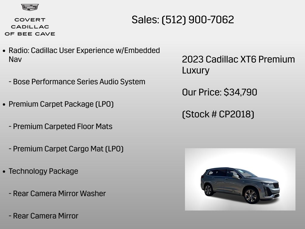 Used Car 2023 Cadillac Xt6  Premium Luxury For Sale Under $35,000 In Austin, Texas