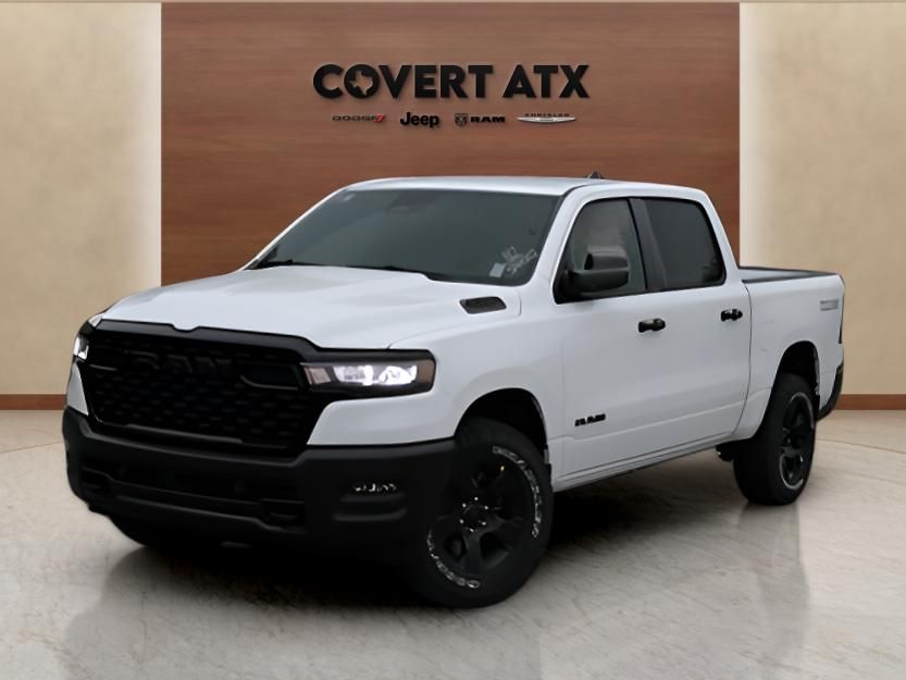 Bright White Clearcoat 2026 RAM 1500 Tradesman Crew Cab 4WD Pickup Truck Four-Wheel Drive 8-Speed Automatic