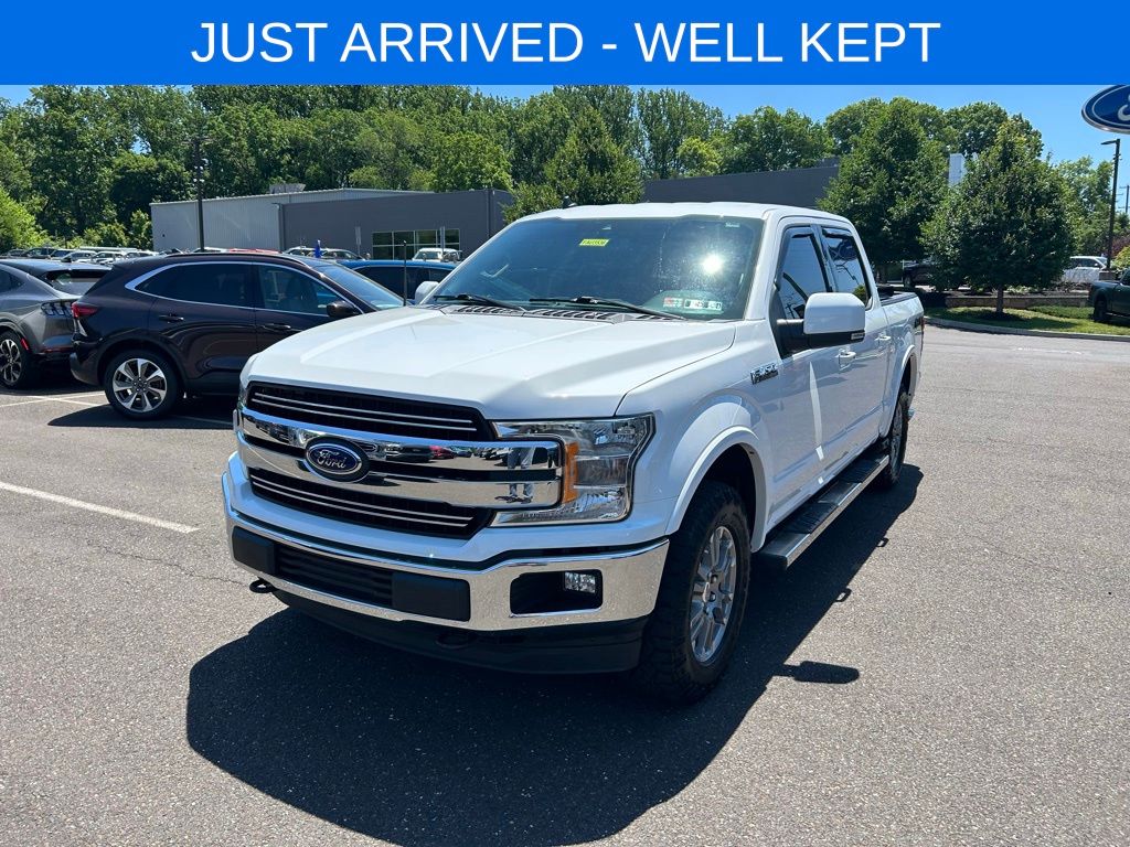 Oxford White 2019 Ford F-150 Lariat SuperCrew 4WD Pickup Truck Four-Wheel Drive Automatic