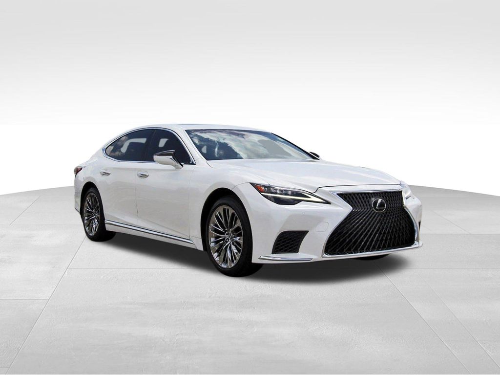 White Pearl 2022 Lexus LS Sedan Rear-Wheel Drive Automatic