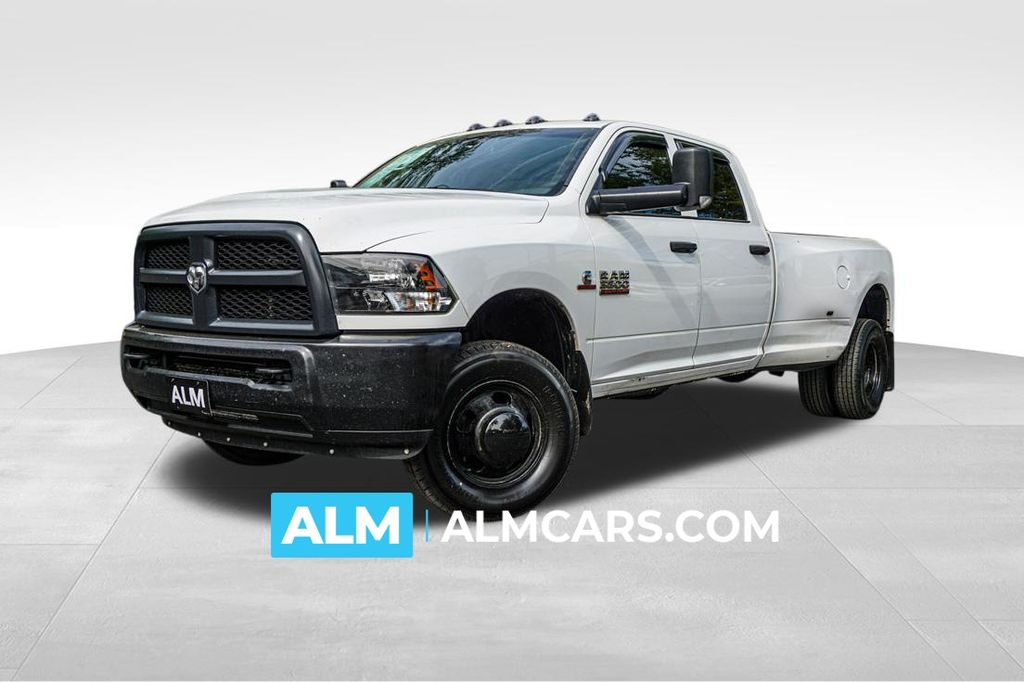 Bright White Clearcoat 2015 RAM 3500 Tradesman Crew Cab LB DRW 4WD Pickup Truck Four-Wheel Drive 6-Speed Automatic