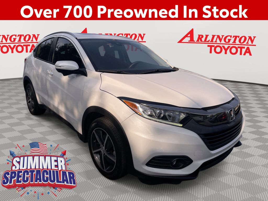 Platinum White Pearl 2022 Honda HR-V SUV / Crossover Front-Wheel Drive Continuously Variable Transmission
