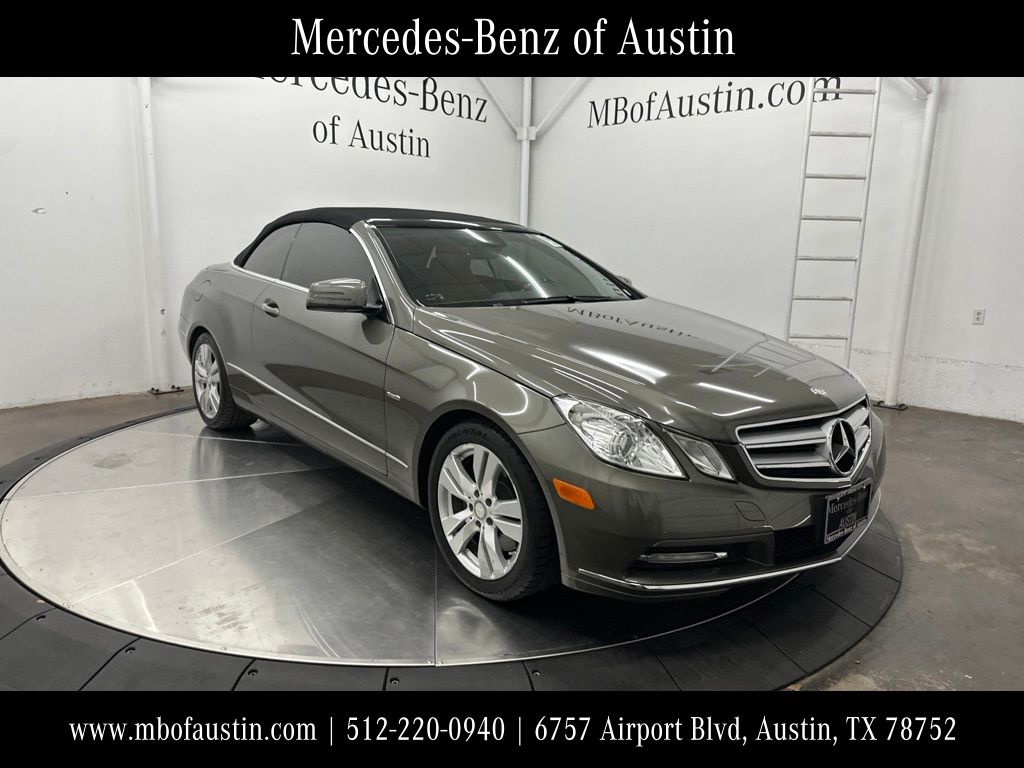 Olivine Gray Metallic 2012 Mercedes-Benz E-Class Convertible Rear-Wheel Drive 7-Speed Automatic