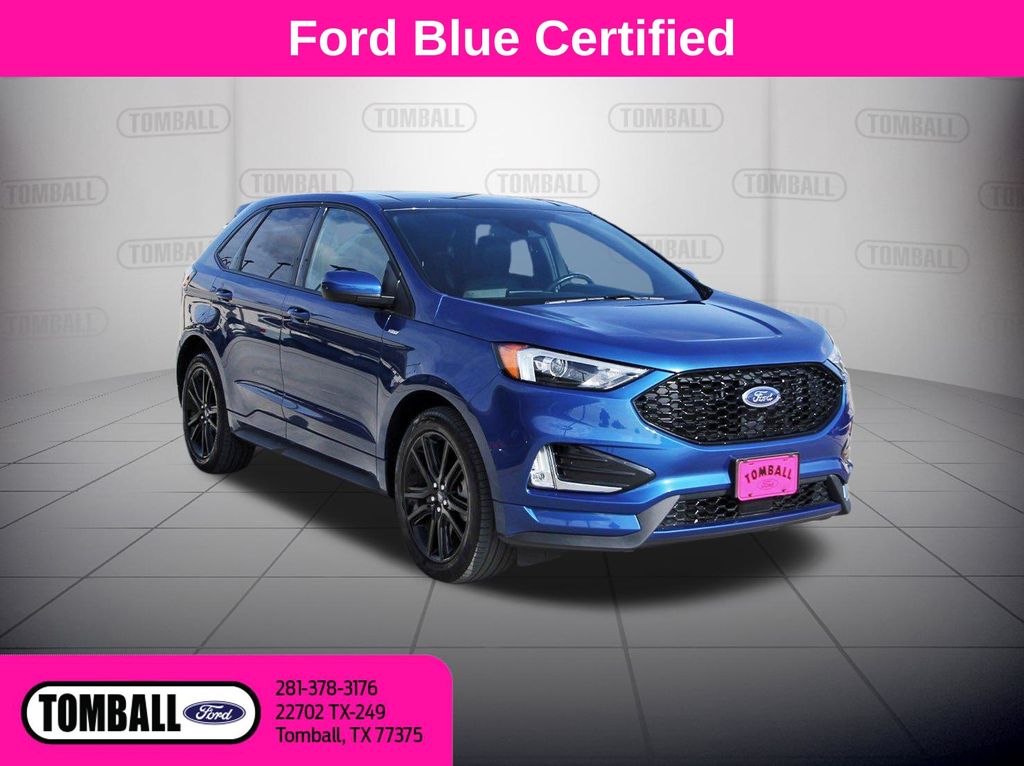 Blue Metallic 2024 Ford Edge SUV / Crossover All-Wheel Drive 8-Speed Automatic