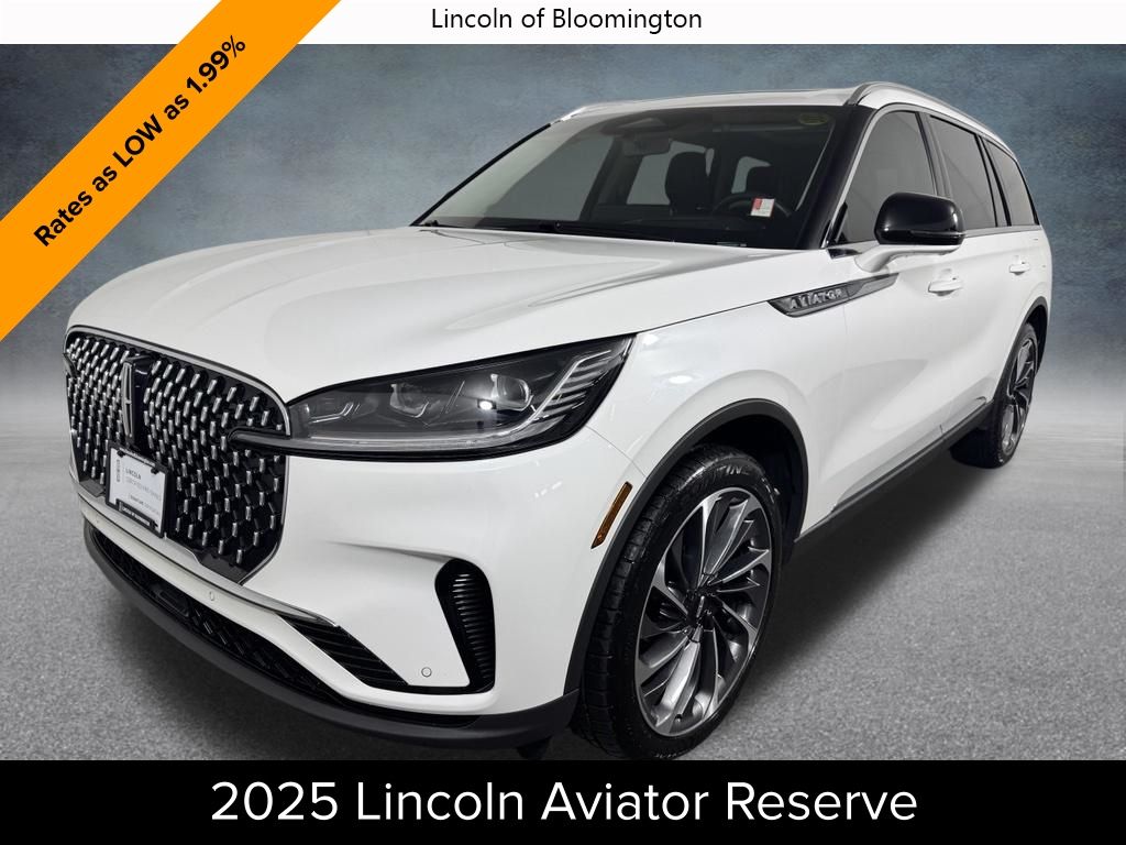 Pristine White Metallic Tri-Coat 2025 Lincoln Aviator SUV / Crossover All-Wheel Drive Automatic