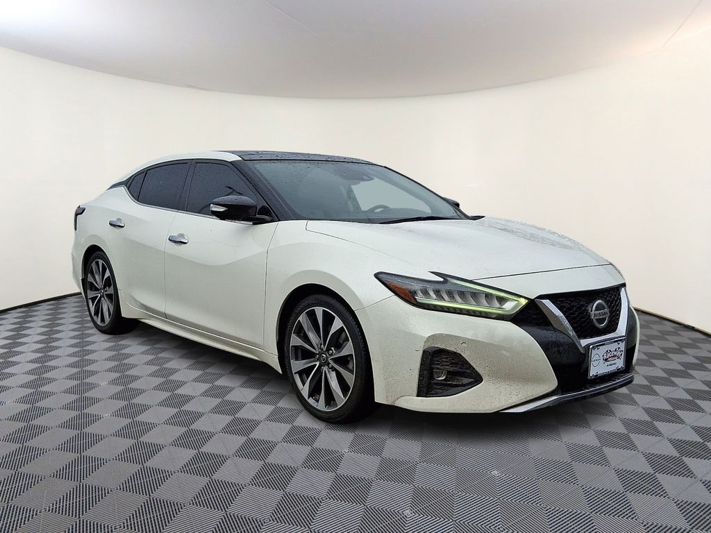 Pearl White Tricoat 2019 Nissan Maxima Sedan Front-Wheel Drive Continuously Variable Transmission
