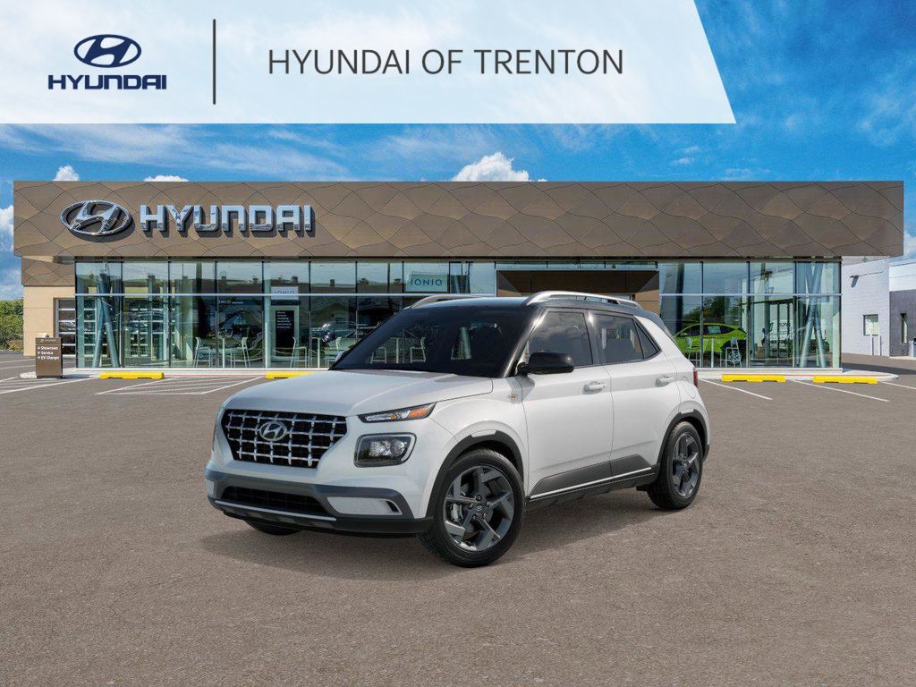 Lunar White w/Black Roof 2026 Hyundai Venue SEL FWD SUV / Crossover Front-Wheel Drive Continuously Variable Transmission