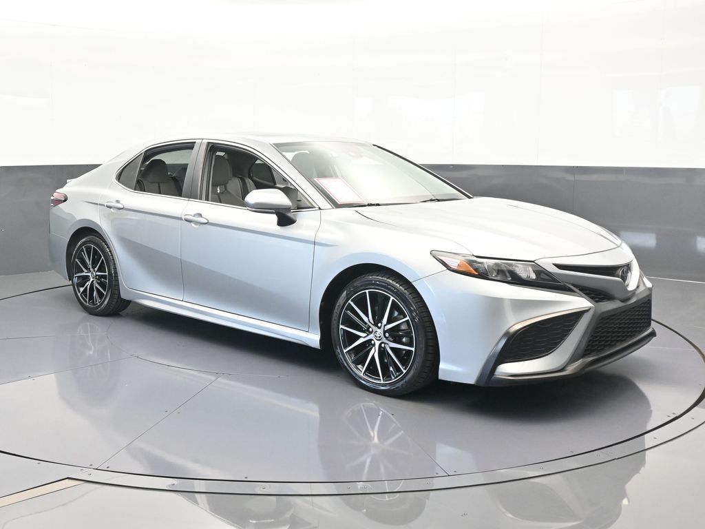 Used 2021 Celestial Silver Metallic Toyota SE image 8