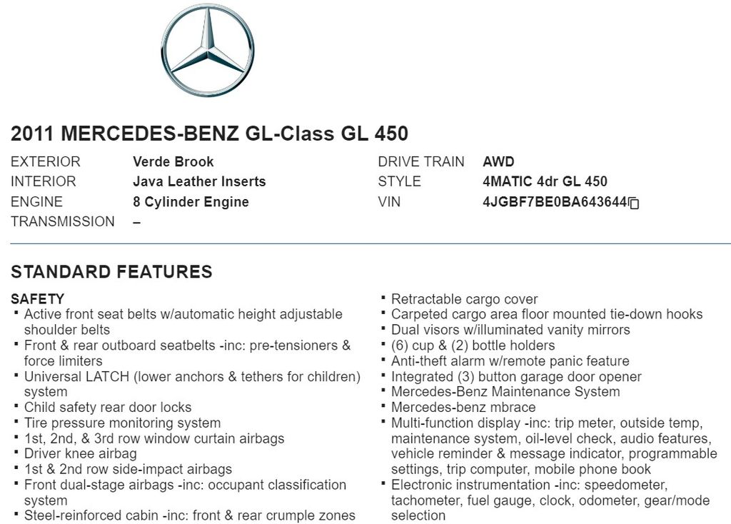 2011 Mercedes-Benz GL-Class GL 450 27