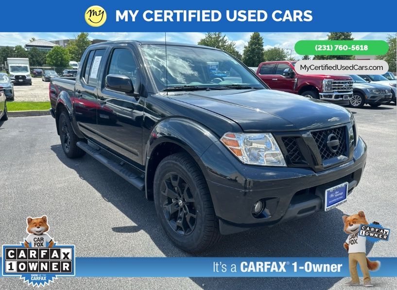 Gray (Magnetic Black Pearl) 2021 Nissan Frontier Pickup Truck Four-Wheel Drive 9-Speed Automatic