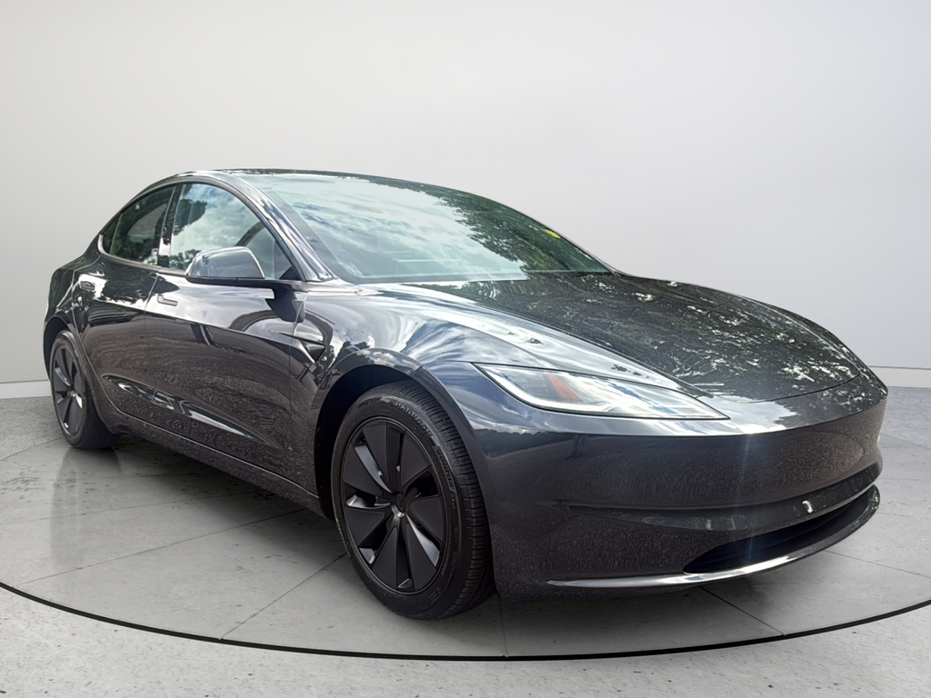 Stealth Gray 2025 Tesla Model 3 Sedan Rear-Wheel Drive 1-Speed Automatic
