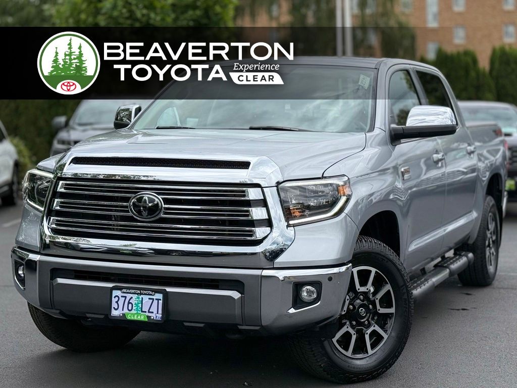 Silver Sky Metallic 2021 Toyota Tundra 1794 Edition CrewMax 4WD Pickup Truck Four-Wheel Drive 6-Speed Automatic