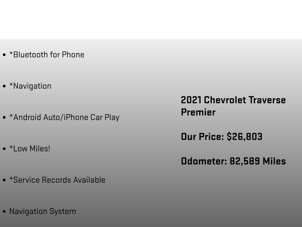 2021 Chevrolet Traverse Premier Beige at Klick Lewis Buick Chevrolet