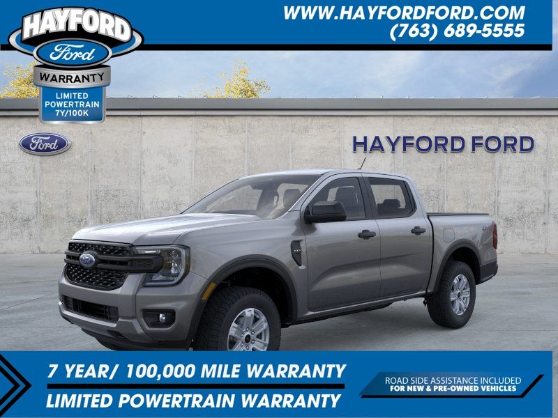 Gray 2026 Ford Ranger XL SuperCrew 4WD Pickup Truck Four-Wheel Drive Automatic