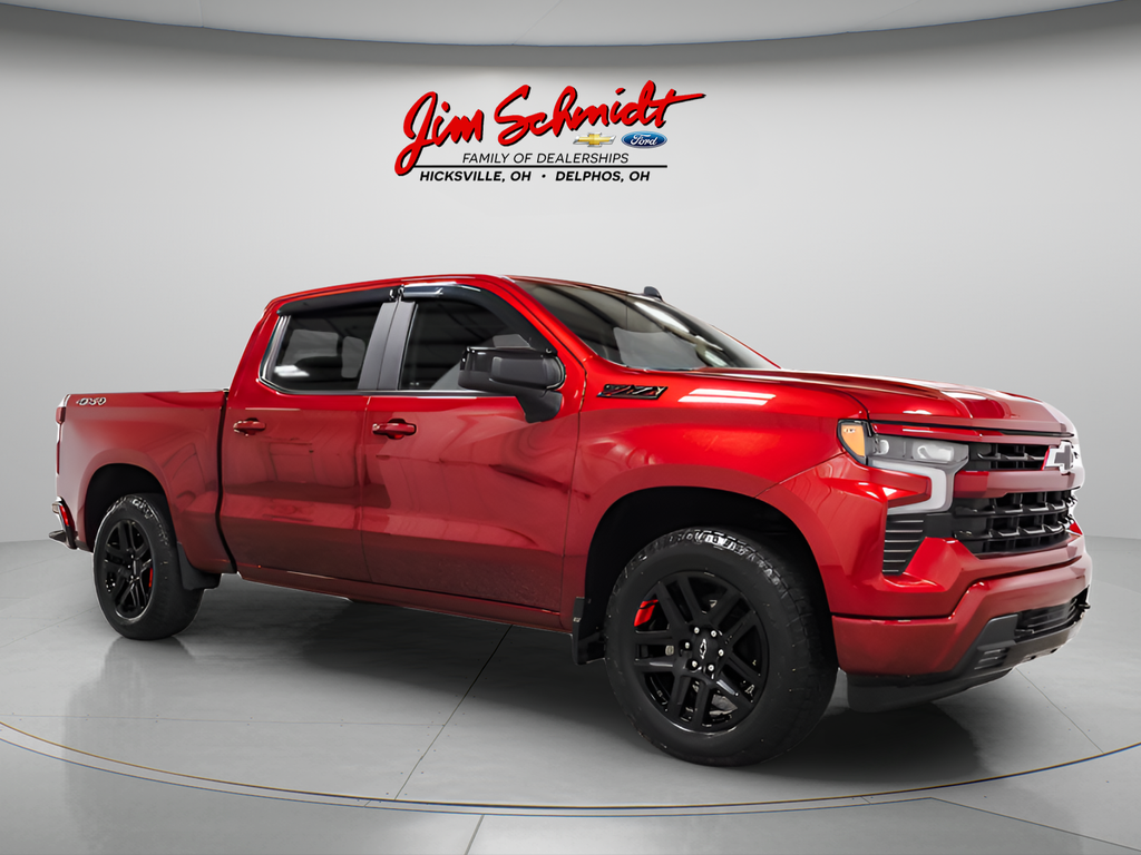 Radiant Red Tintcoat 2024 Chevrolet Silverado 1500 RST Crew Cab 4WD Pickup Truck Four-Wheel Drive Automatic