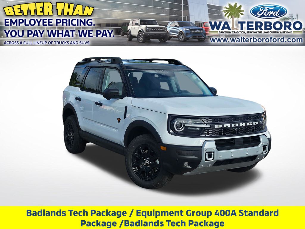 2026 Ford Bronco Sport Badlands White at Walterboro Ford
