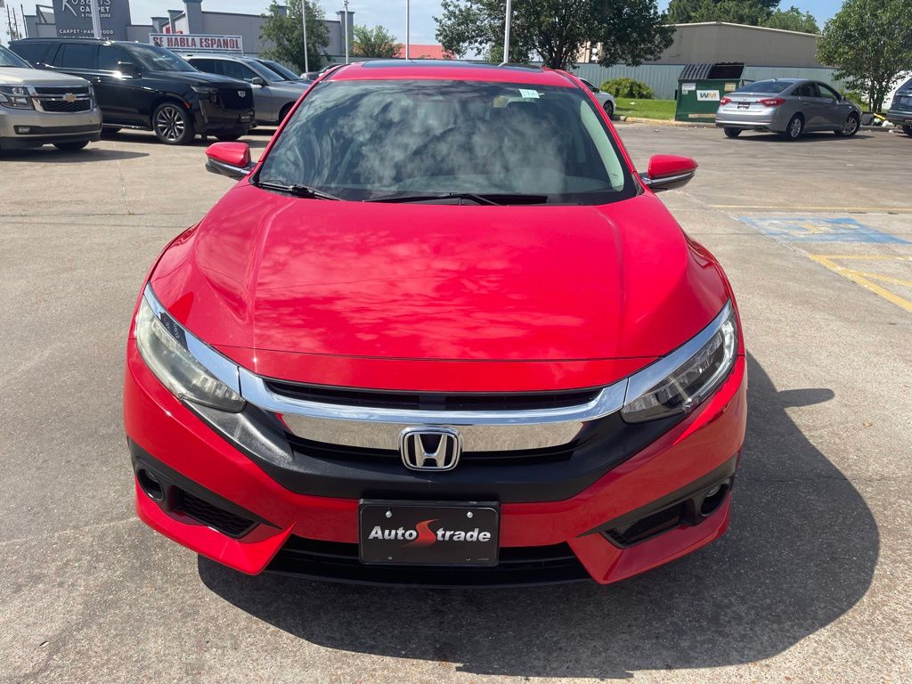2016 Honda Civic Touring Red at Texan Dodge Chrysler Jeep Ram