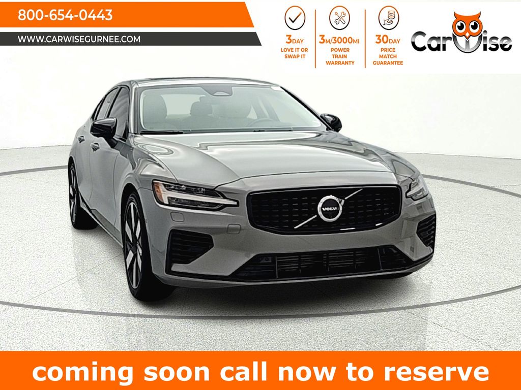 Gray Metallic 2024 Volvo S60 Recharge T8 Ultimate Dark Theme eAWD Sedan All-Wheel Drive Automatic